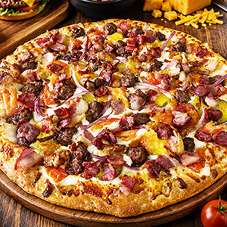 Beef Bacon Cheeseburger Pizza