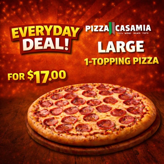 Large 1-Topping Pizza.