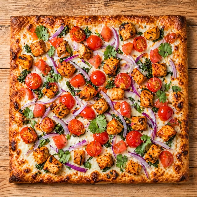 Buffalo Chicken Square Pie Pizza.