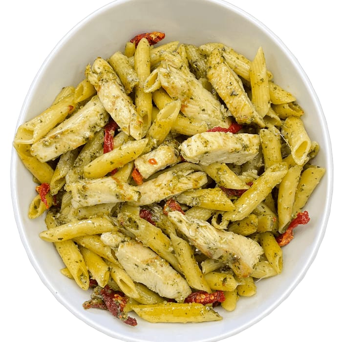 Creamy Pesto Chicken Pasta.